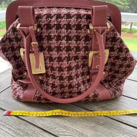 Elegant Pink Tweed Women's Bag - Picture 9 of 10